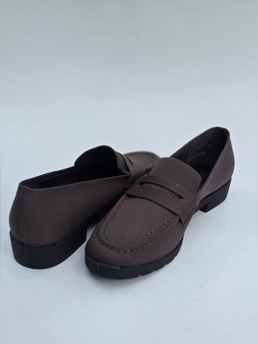 Kenneth Cole Reaction Feobe Knit Loafers Chocolate Brown 8.5 Memory Foam